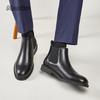 Fashion British Style Chelsea Boots for Man Business High Top Leather Short Boots Zapatos De Hombre Casual Spring Autumn Botas Masculino