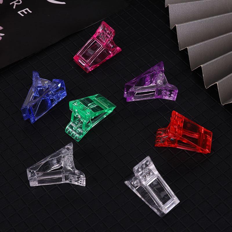 Crystal Clear Nail Shaping Clips for Gel Extension and Art