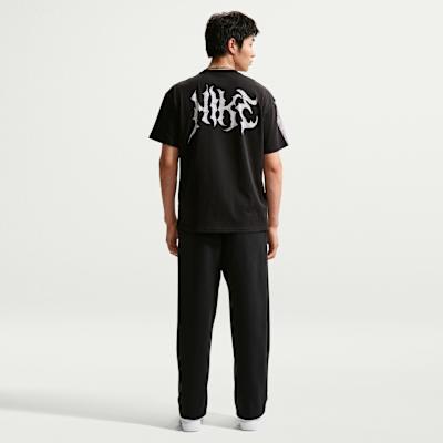 Nike T-Shirts Herren Schwarz Rundhals Moderat