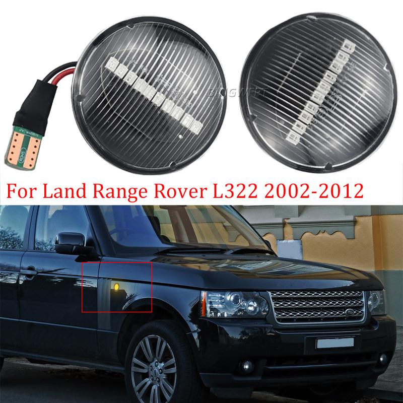 1Pair Side Marker LED Turn Signal Light Flashing Sequential Indicator Blinker Lamp For Land Range Rover L322 2002-2012