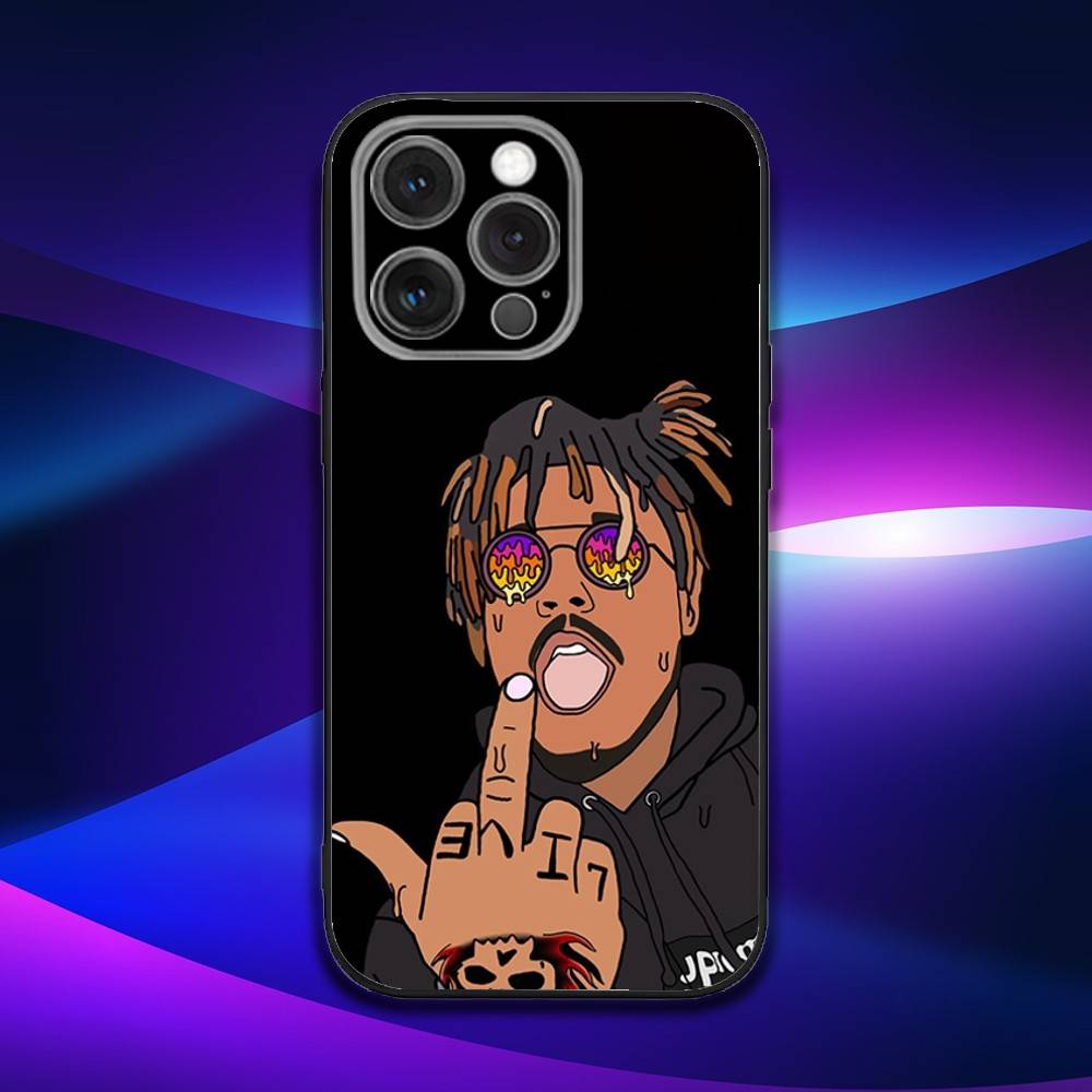 Rapper 999 J-Juice W-WRLD Phone Case For iPhone 16e,16,15,14,13,12,11,Pro,X,XS,Max,XR,Plus,Mini Soft Black Cover