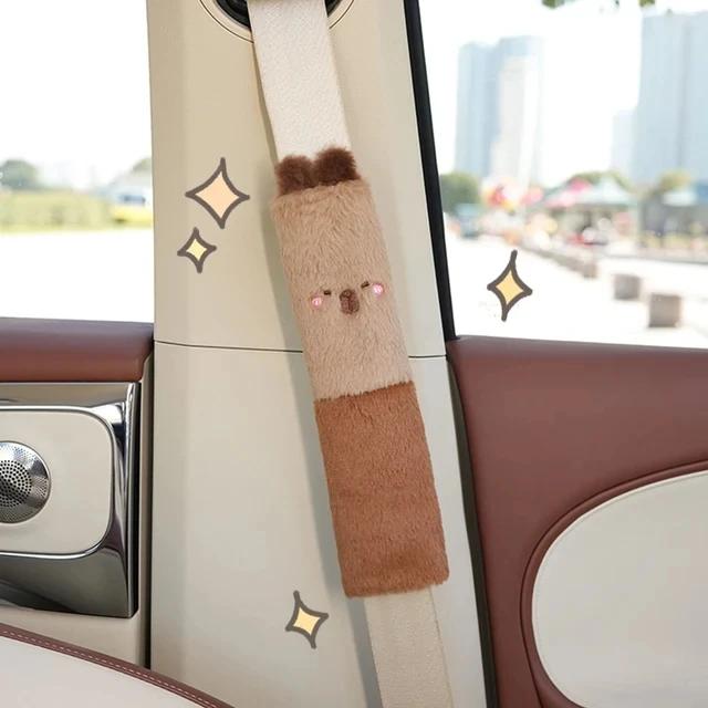 Car Tissue Boxes Capybara Plush accessories Car Backseat Hanging Tissue Bag Box Plush holder cover Auto Toys Interior Decoration