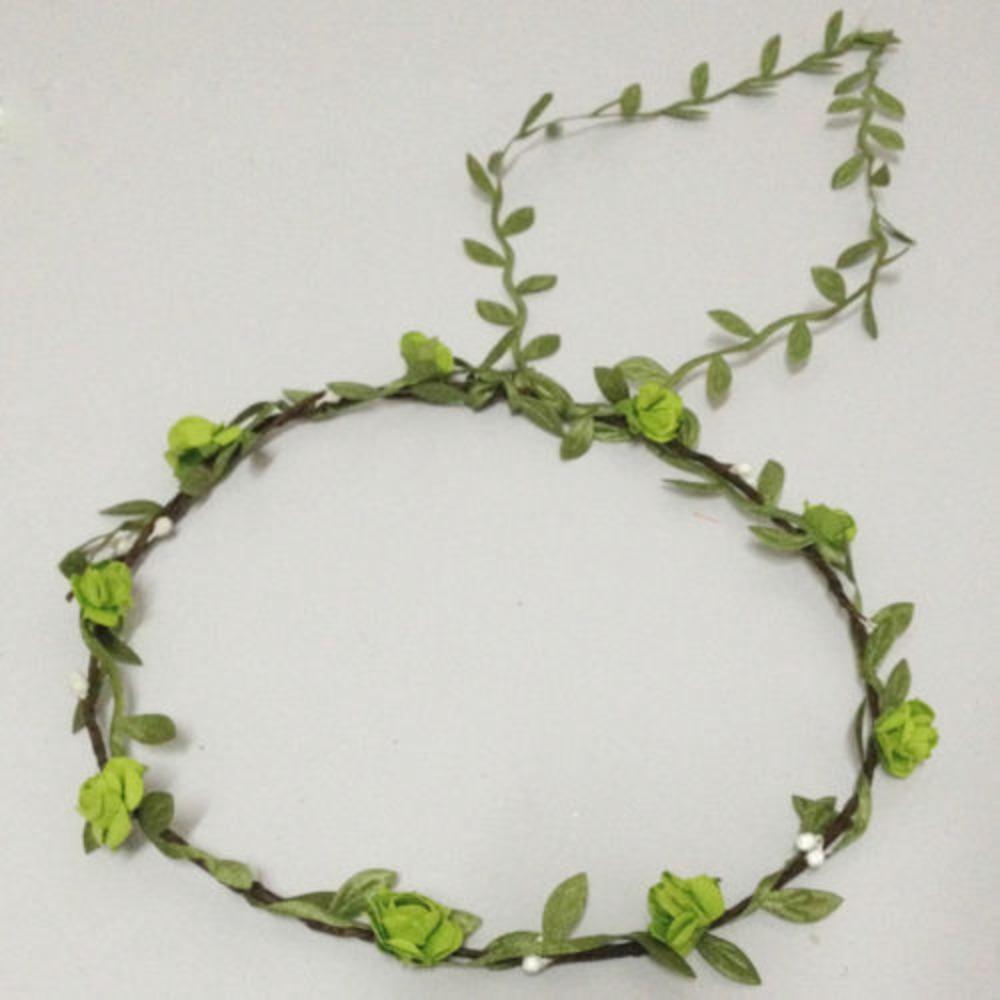 

Paper Flower Flower Crown Green Leaf Floral Wreath Wedding Bridal Headdress Wedding Bridesmaid зелёный