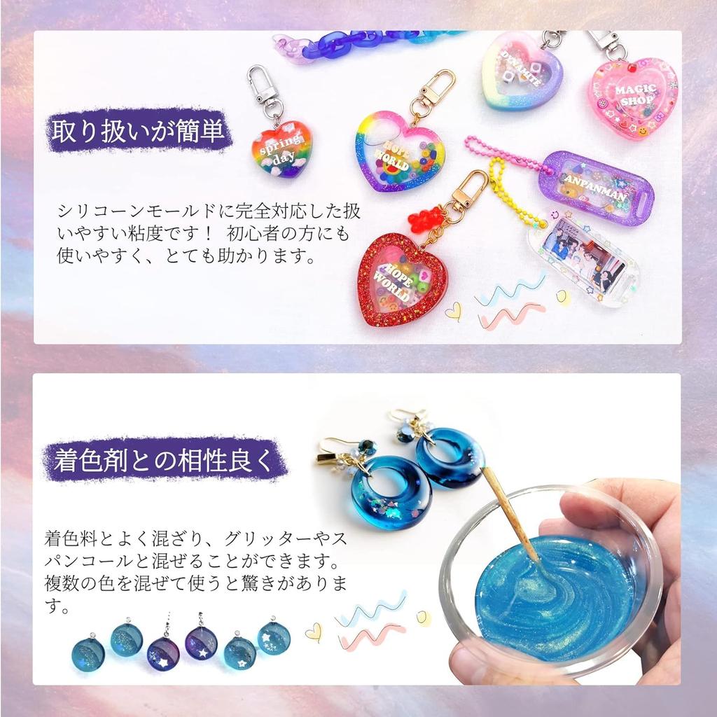 ButiResin UV Resin Highly Rapidly Curing Resin Large Capacity Compatible with No Hard Resin UV Resin Craft Handmade Liquid, Transparent, Liquid, 200g,