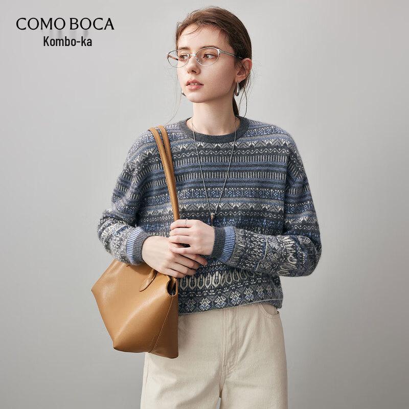 

Komongboka 2025 A/W Women s Fair Isle Cashmere Sweater XL
