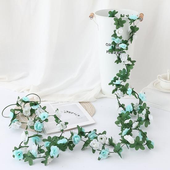2 Pcs Rose Garlands Artificial Rose Vines Faux Flower Garlands