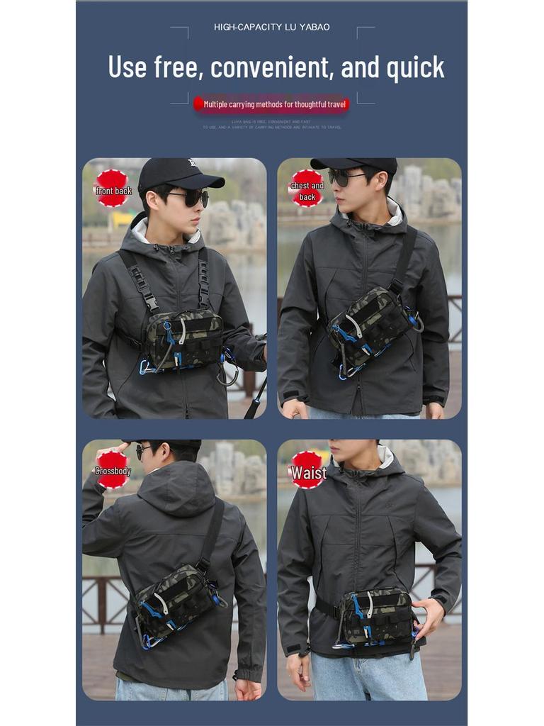Tactical Multi-Functional Chest Vest Bag with Molle Expansion for Fishing and Workwear