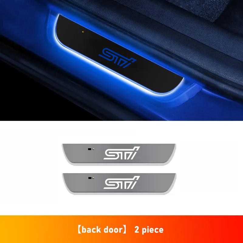 LED Wireless Welcome Pedal Car Scuff Plate Door Sill Light For Subaru STI OUTBACK JLG8 wvr BRZ XV Impreza Forester Legacy Ascent