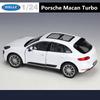 Welly 1/24 Porsche Macan Turbo SUV Alloy Car Model Diecasts Metal Toys Vehicles High Simulation Collection Series Childrens Gift