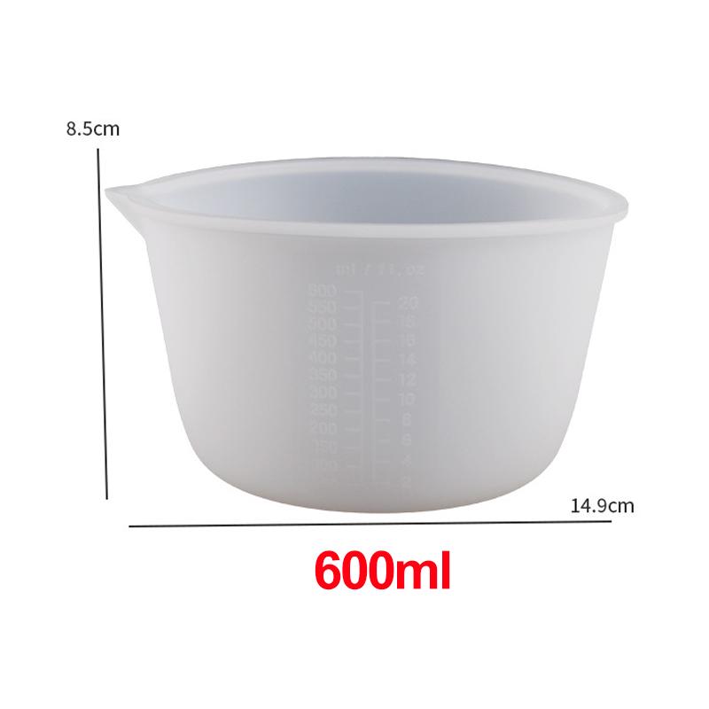 1PC 30-1000ml Silicone Measuring Cup Transparent With Scale Food-Grade Separating Cups DIY Cake Epoxy Resin Jewelry Making Tools