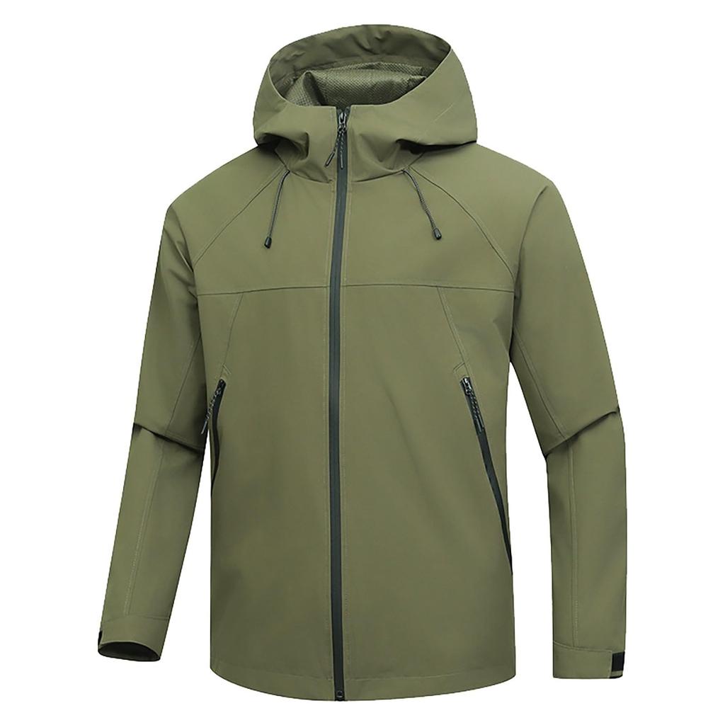 Women's Solid Color Long Sleeved Hooded Outdoor Suit Windproof And Waterproof Thin Jacket