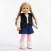 4Pcs Doll Clothes Skirts Vests Boots,Cute Daily Autumn/Winter Set For 43CM Baby Doll&18Inch American Doll Accessories,Girl Toys