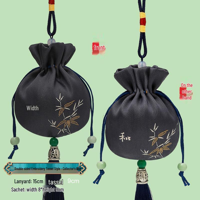 Dragon Boat Festival Brocade Sachet Bag - Portable Hanfu Purse with Ancient Style Pendant