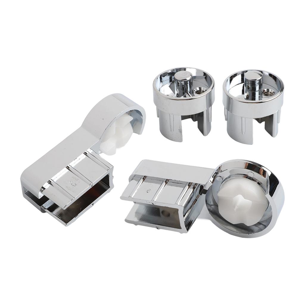 Chrom Duschwand Scharniere Elegantes Badezimmer Deko Zubehör Robuste Materialkonstruktion Einfache Montage Halterungen