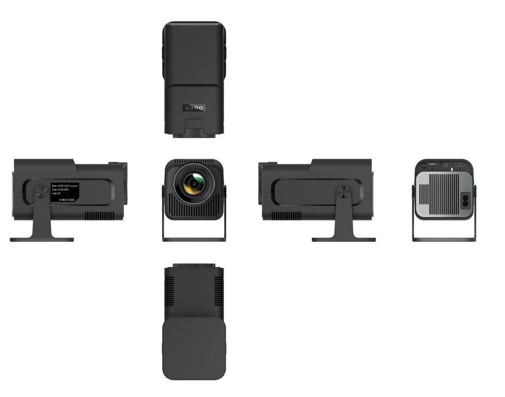 1080p HD Portable Smart Projector with Android and Wireless Screen Mirroring HY320