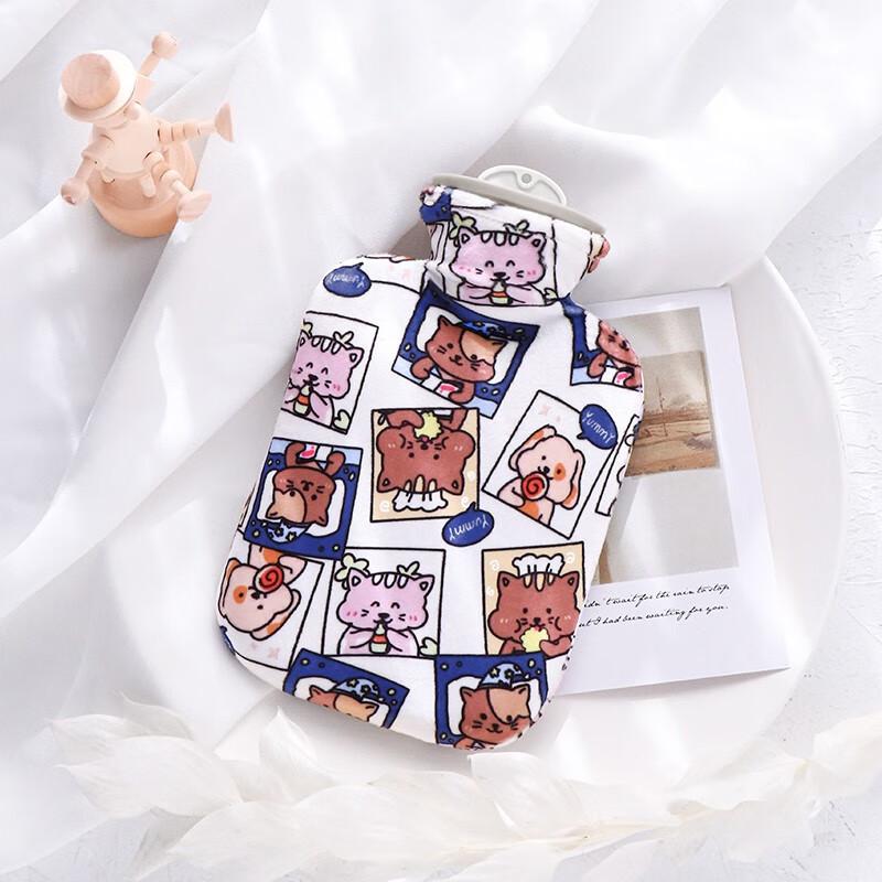 Square Cat Plush Hot Water Bottle Hand Warmer