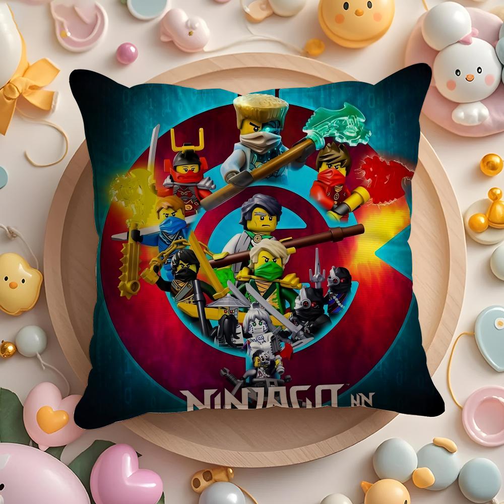 G-Game N-Ninjagos Pillow Case Soft Plush Fabric Double-Sided Printed Cushion Cover Warm Winter Sofa Pillow Case
