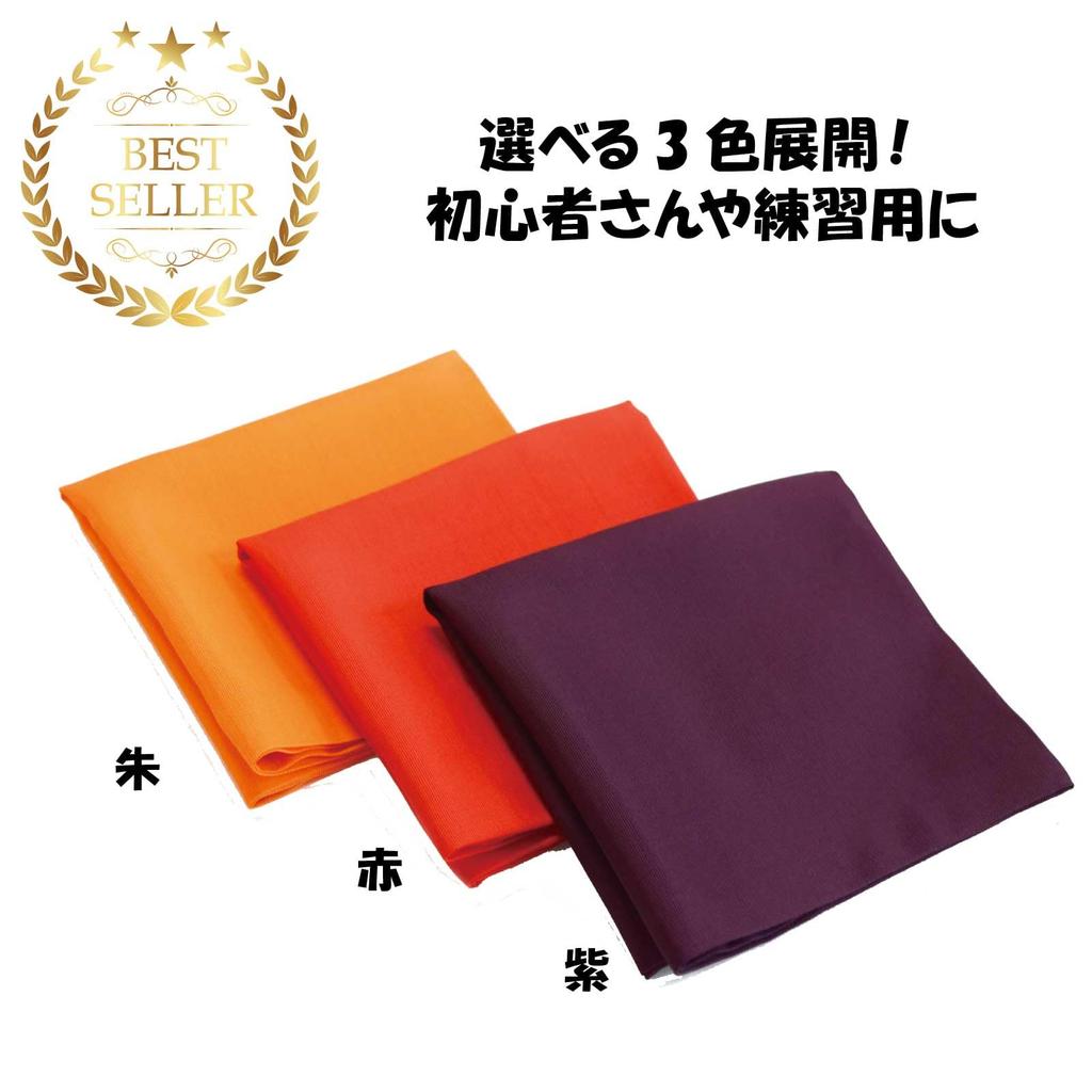 Tea Ceremony Fukusa (Etto Hankosha) for Practice, Polyester Material [Red] Approx. 27.5 x 28cm