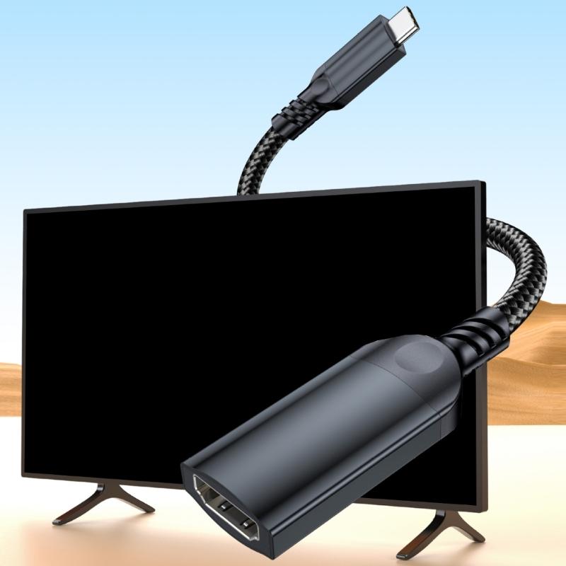 Type C To HDTV-compatible Converter Cable 4096x2160 60Hz/30hz 4K Output For USB C Laptops And Displays