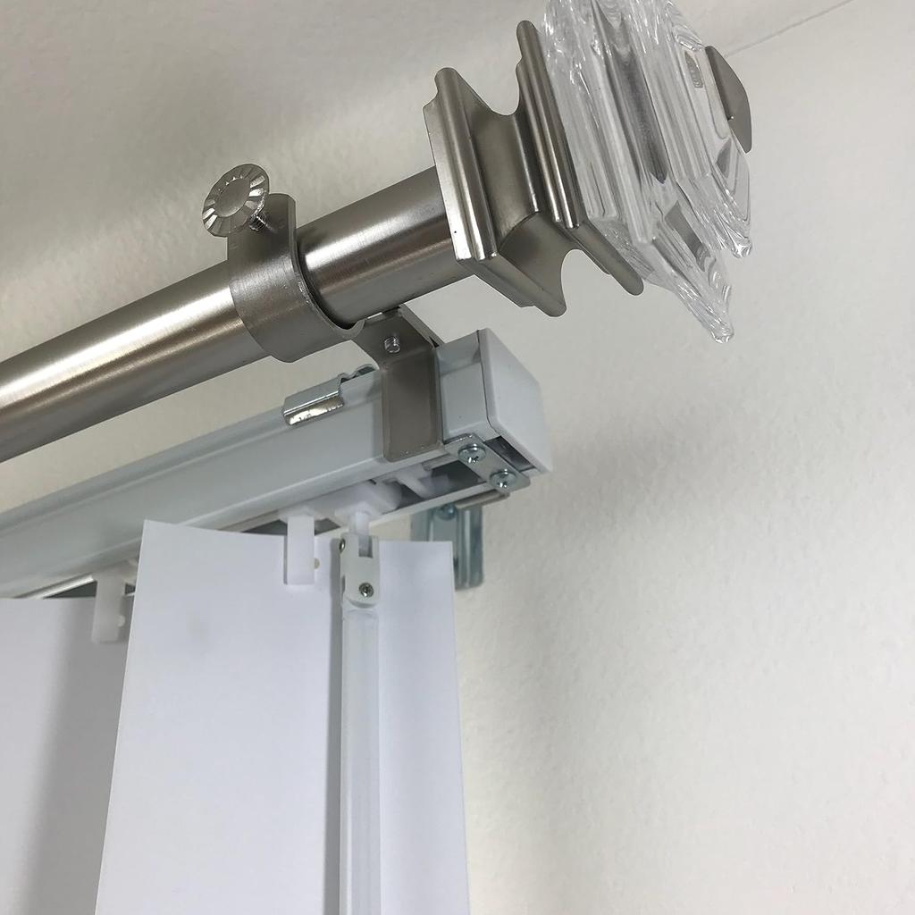 NONO Bracket - Curtain Rod Bracket Attachment for Blinds (White Outside Mounted )