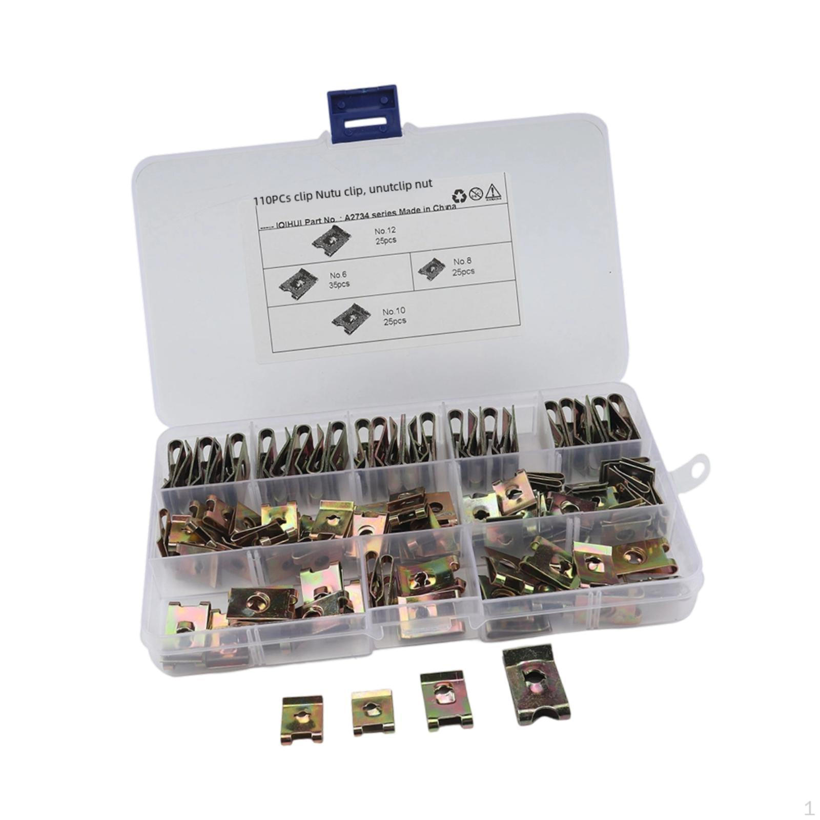 

110Pcs Car U Clips Automotive Nuts Convenient Premium Strong Easy to Install Accessories