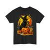 Halloween Chat Noir Sorcière T-shirt Citrouille Crâne Effrayant T-shirt Graphique Unisexe