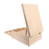 Wooden Pochade Box with 2 Drawers Adjustable Tabletop Art Easel Storage Box for 24 Inch Canvas Painting Sketching
