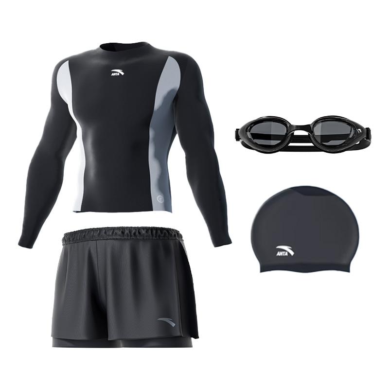 Anta Quick-Dry Anti-Embarrassment Professional Swimming Pool Swimwear Set Men Swimwear 9824232415-11