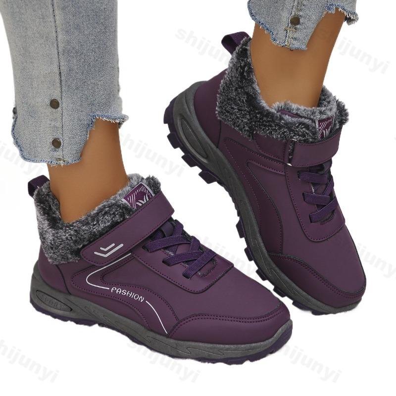 Fashion 2025 New Winter Retro Low Top Thick Soled Casual Cotton Shoes for Women Warm Comfortable Fashion Versatile Non Slip Plush Shoes