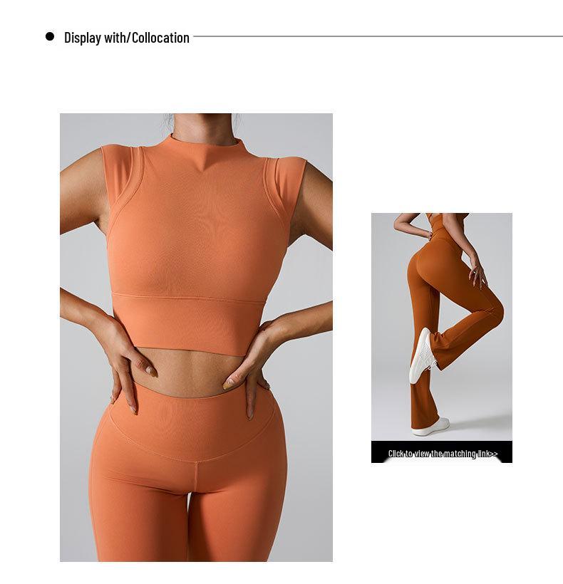 European and American High-Elastic Nude Sports Bra - Yoga Shaping Fly Sleeve