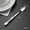 Creative Multi-Color Ceramic Mixing Spoon with Long Handle & Stainless Steel Glaze