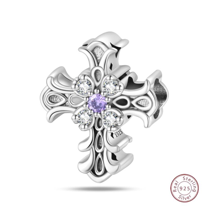 

100% Copper Cross Shiny Zirconia Beads 3Mm Diy Holiday Exquisite Jewelry Gift Making