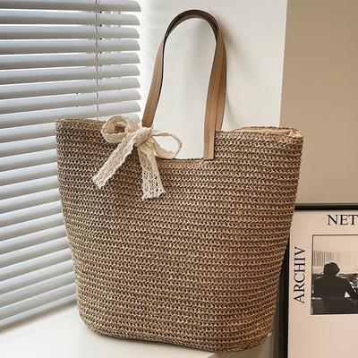 Hand-woven Straw Bag Bohemia 2025 New Fashion Shoulder Bag Women's Seaside Vacation Beach Tote Bag