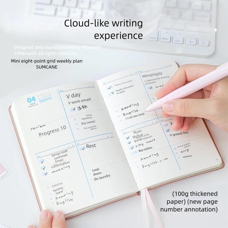 2026 Pocket A6 Notebook Planner Soft Cover Mini Journal Daily Plan Weekly Yearly Monthly Planning Agenda Calendar Gift