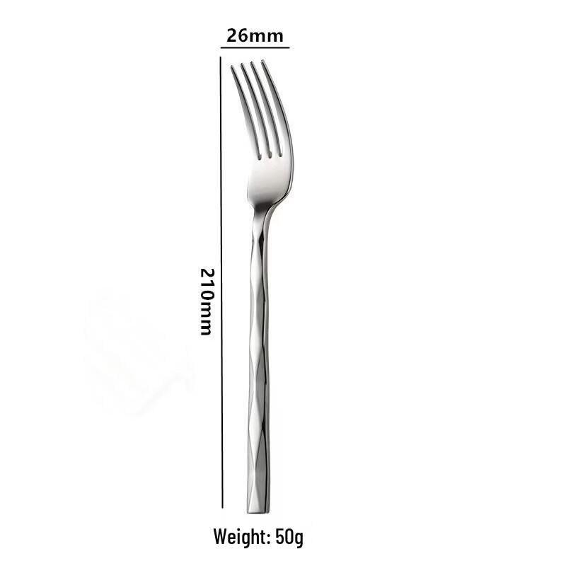 Abay 316 Stainless Steel Rhombus Handle Dining Forks