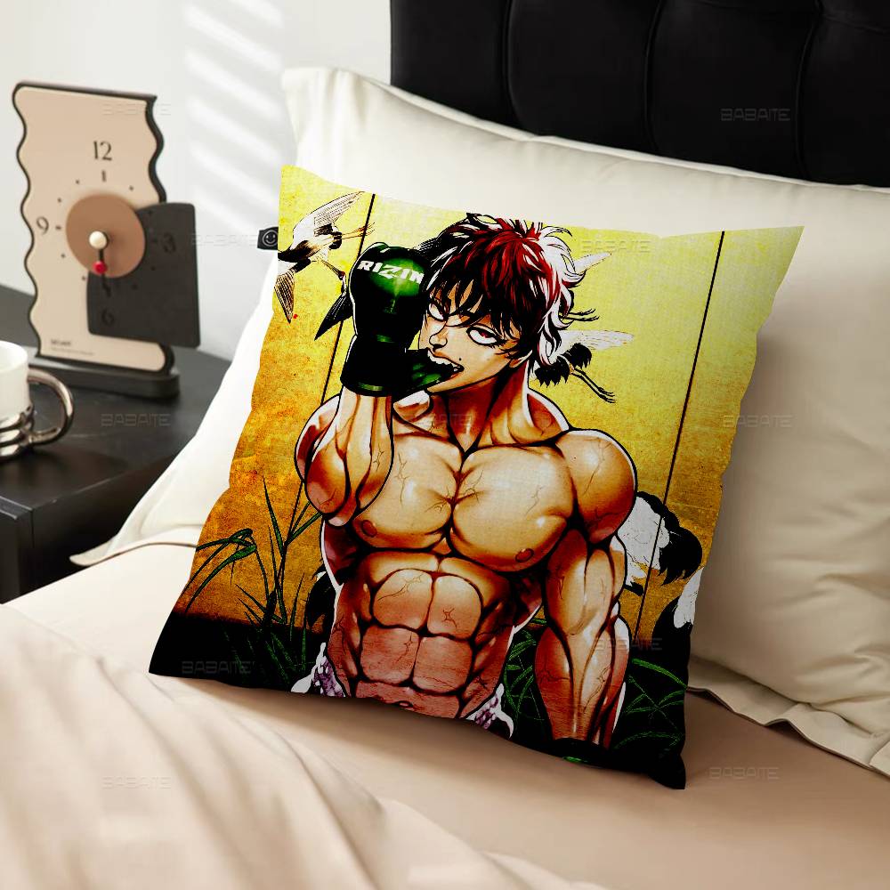 Baki Hanma Yujiro Manga Pillow Cover Design Cushion Cover Decor Holiday Decorati