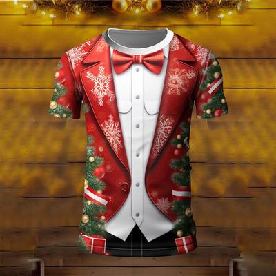 Fashion Merry Christmas 3D Printing Mens T Shirt Santa Claus Xmas Graphic T-shirts For Men Kids Short Sleeves Unisex Top Tee