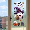 Reusable Holiday Window Film Halloween Witch Hat Ghost Clings, Spiders Bat Pumpkin Spooky Party Supplies Stickers for Home Store Glass Decoration PVC