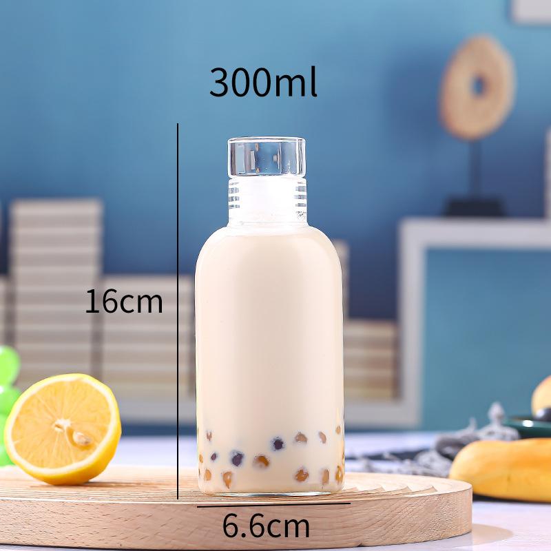 Ins Style Clear Blank Glass Bottle Cup Water Bottle High Borosilicate Glass Cup Solid Transparent Fashion Travel Drink Cup