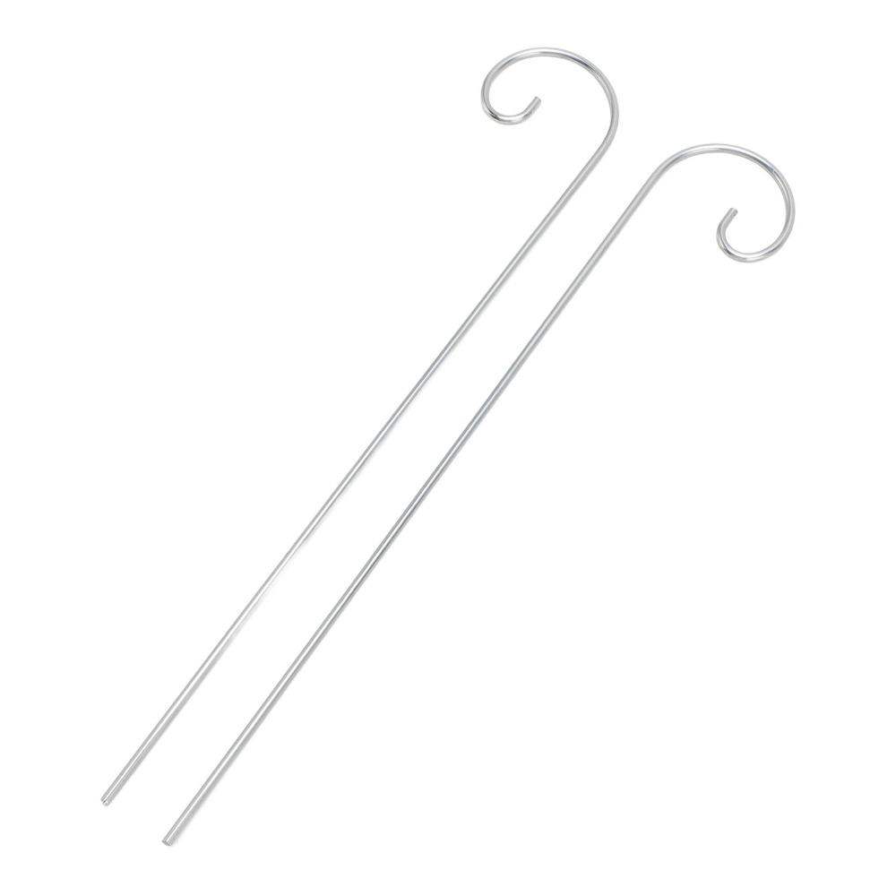 30Pcs 200mm Length Plant Label Hooks 2.0mm Diameter Stainless Steel Garden Markers Stake Durable Silver Garden Plant Sign Stake