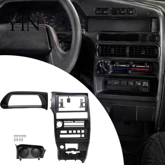 Dashboard Trim Kit 9 Inch Car Radio Dash Fascia for Lada Samara 2002-2014 Left Custom Fit Frame Hand Drive, Stereo Bezel Adapter Android Head