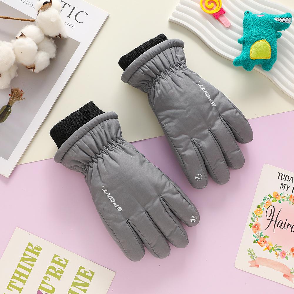 Windproof Children's Winter Ski & Cycling Gloves - Water-Repellent, Fleece-Lined, Cold-Resistant for Boys & Girls