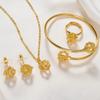 ZEADear Bride Zircon Sets Gold Plated Earrings Necklace Bracelet Ring Chain Bohemia Pendant Bridal Gift Engagement Anniversary