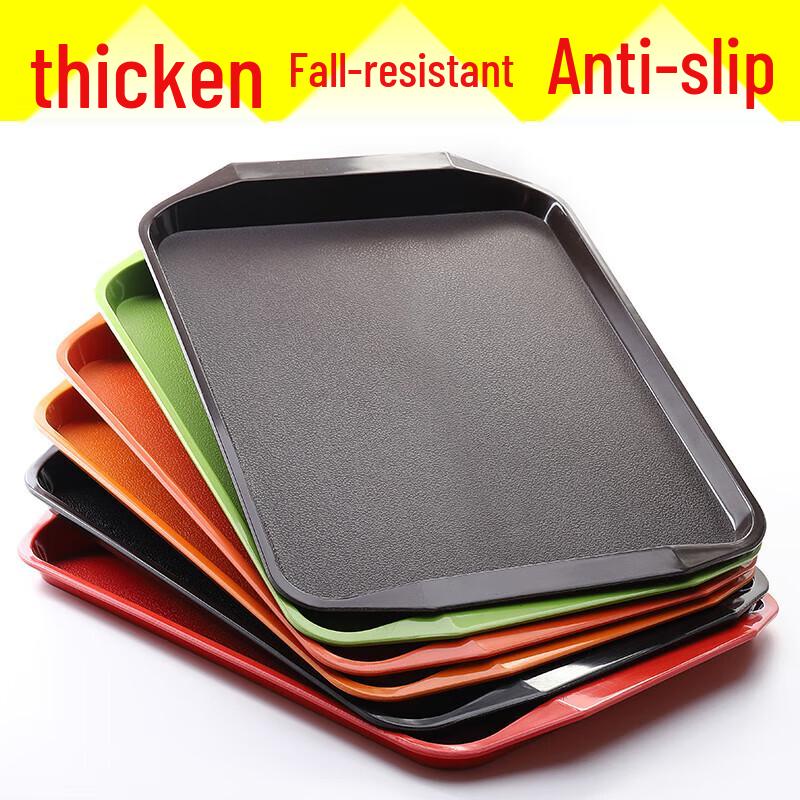 Commercial Rectangular Non-Slip Melamine Serving Tray
