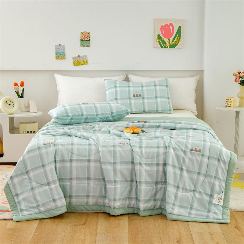 Plapumă elegantă de vară cu model floral, 100% bumbac, respirabilă, cu aer condiționat, pentru camping și călătorii, subțire