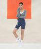 Debiweeo Women'S Yoga Wear Devi-B0013-Ash Navy Pilates Zero Body Fat Biker 5-Part