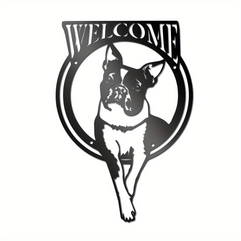 Unique Handmade Custom French Bulldog Metal Wall Decor Art Deco Style Iron Sign Matte Finish Easy Hang