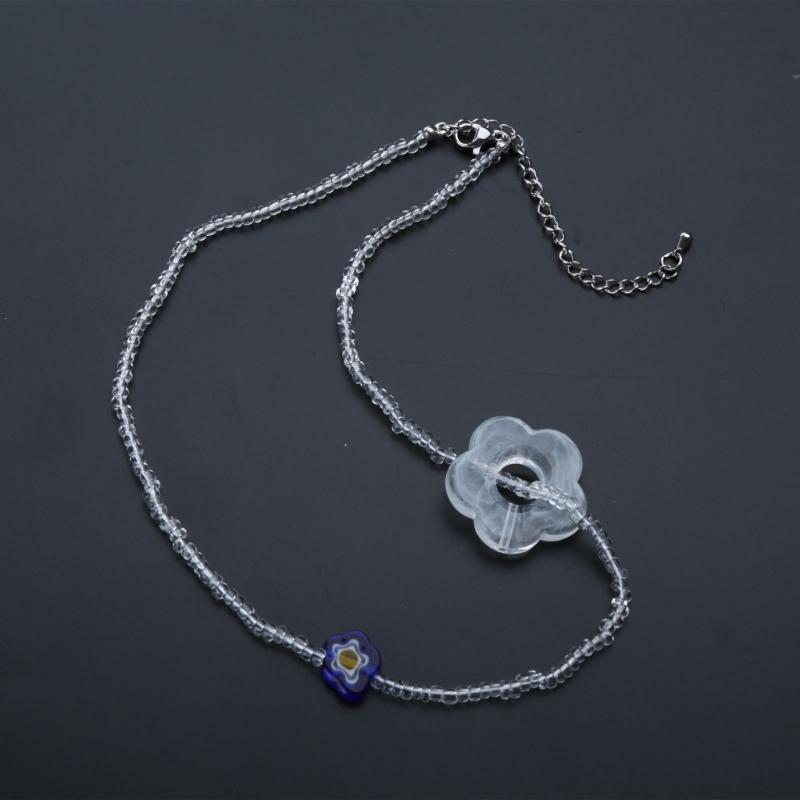 Flowe Beaded Choker Pendant Necklaces Beaded Chain Choker Jewelry Party Jewelry Jewelry Gift Resin Material for Women