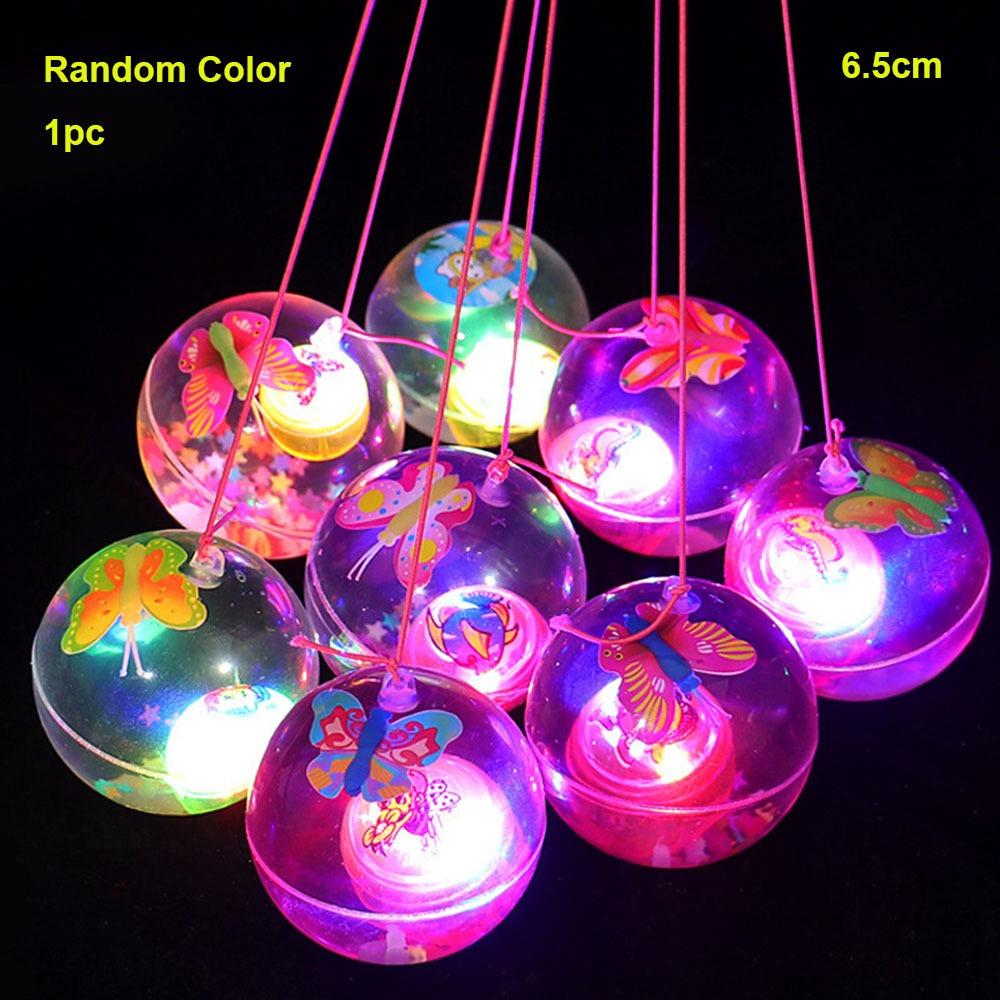 Multistyles Flash Jumping Ball Interactive Glowing Bouncy Ball Cute LED Glitter Elastic Ball