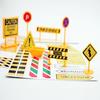 8PCS Miniature Road Construction Toy Traffic Sign Set Doll House Miniature Road Sign For Creative City Planning Activity